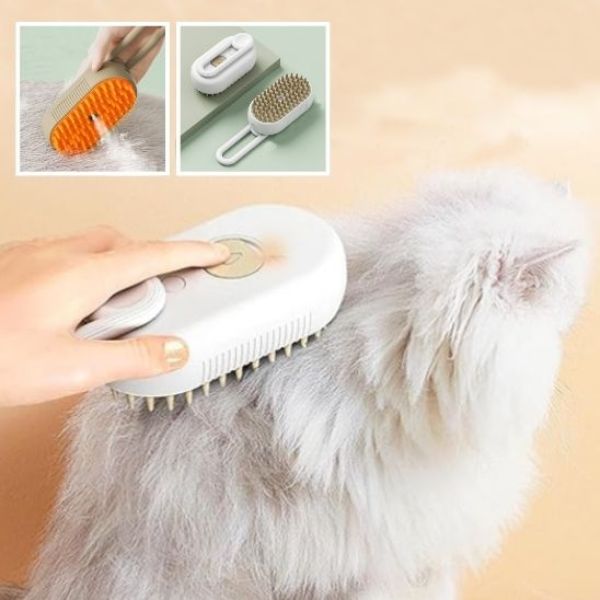 VapoMinou™ – Brosse Vapeur Anti-Poils pour Chat