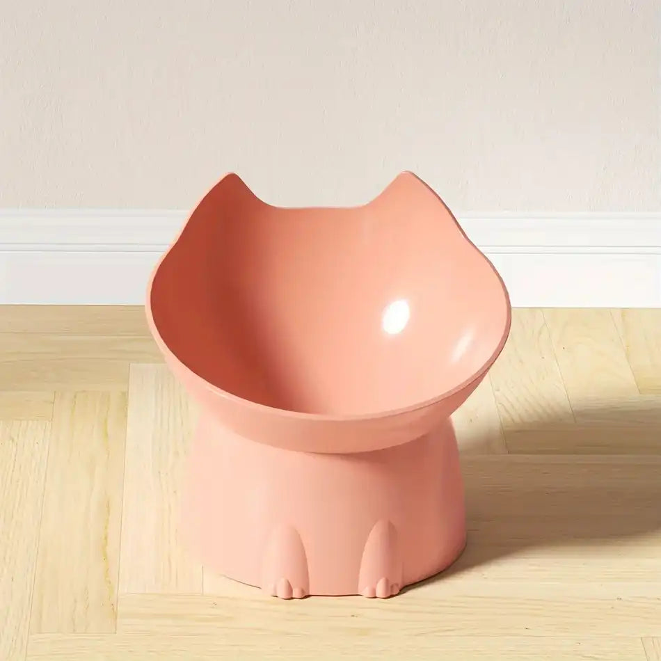 gamelle chat surélevée corail – bol ergonomique pour posture naturelle