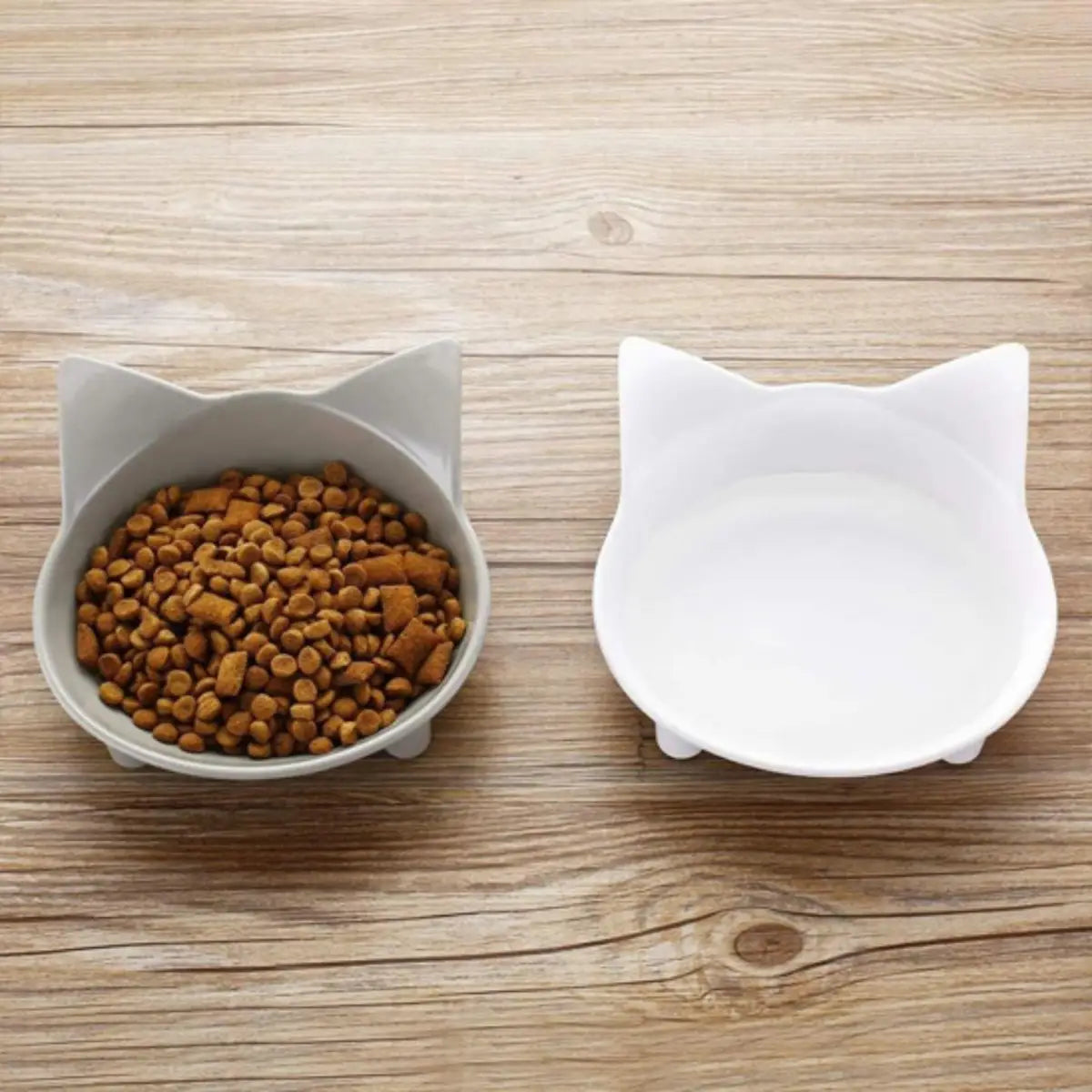 gamelle en ceramique pour chat design avec oreilles, idéale pour croquettes et eau