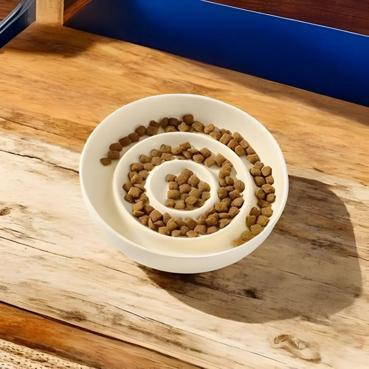 Gamelle Pour Chat Spiralia™ avec design en spirale pour une alimentation lente et saine.
