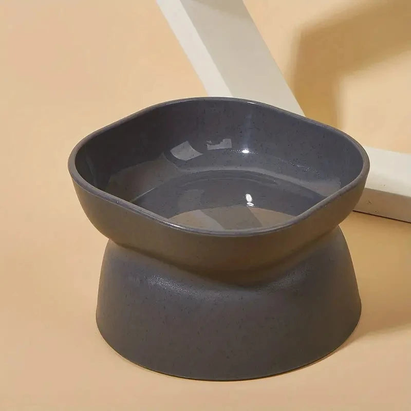 gamelle pour chat biobol, ceramiques sureleves gris