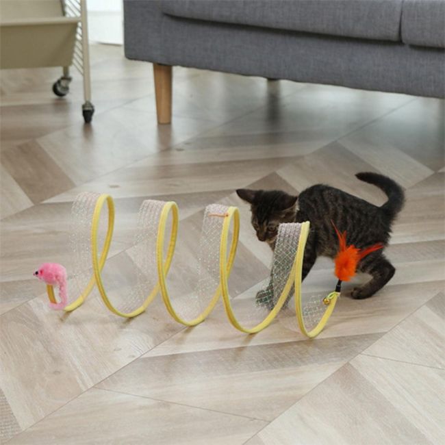 jouet pour chat spiralo avec chaton jouant