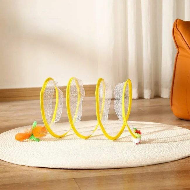 jouet pour chat spiralo jaune