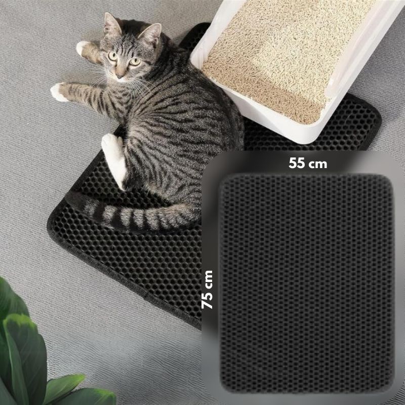 LitièreCatcher™ - Tapis Attrape-Litière Innovant pour Chats