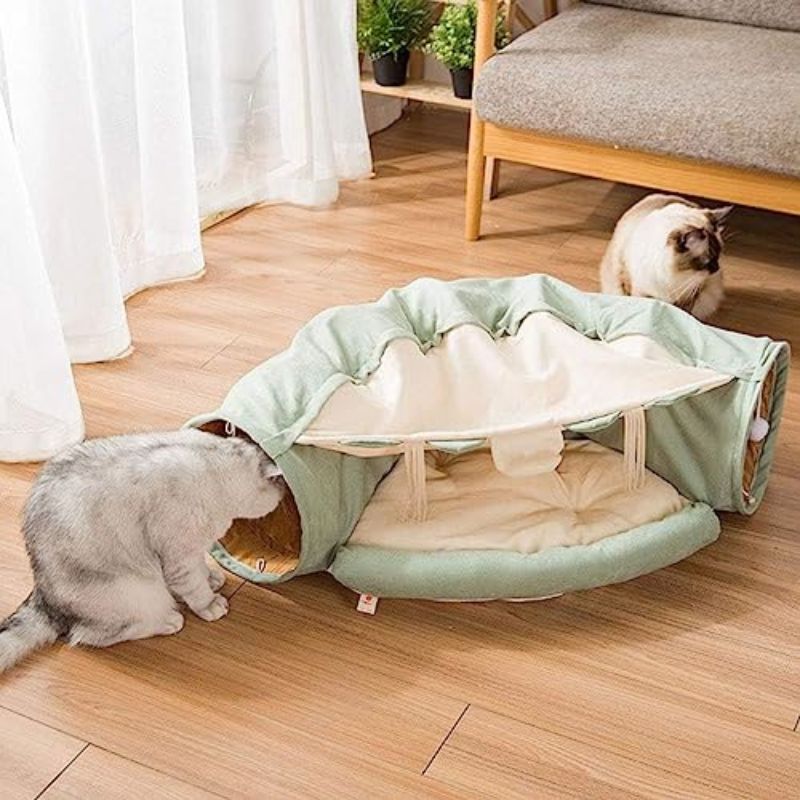 CozeTunnel™ - Tunnel Douillet et Lit Enveloppant pour Chats