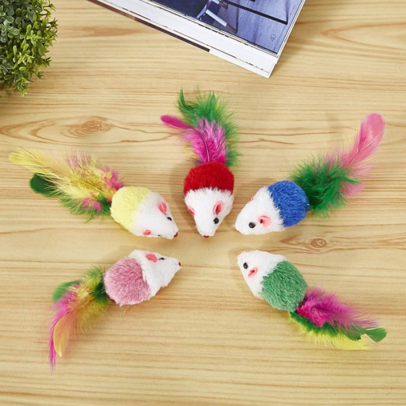 Lot de  Souris en Peluche avec Plumes – Moussy™