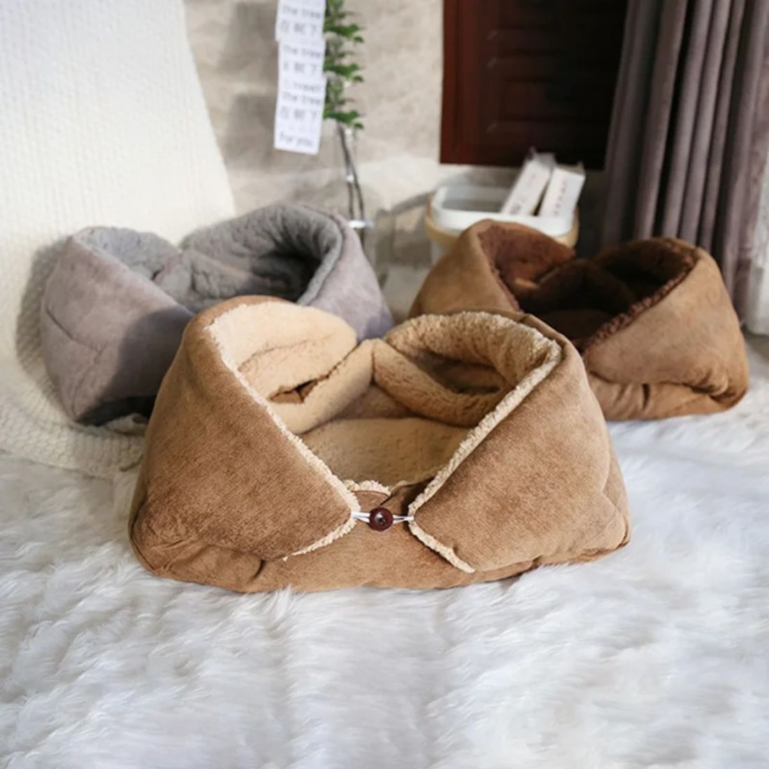 coussin pour chat modulable et confortable pour chat d'intérieur