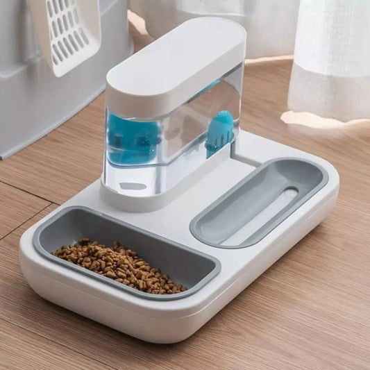 distributeur de croquettes pour chat CasaDuo avec design moderne et double compartiment