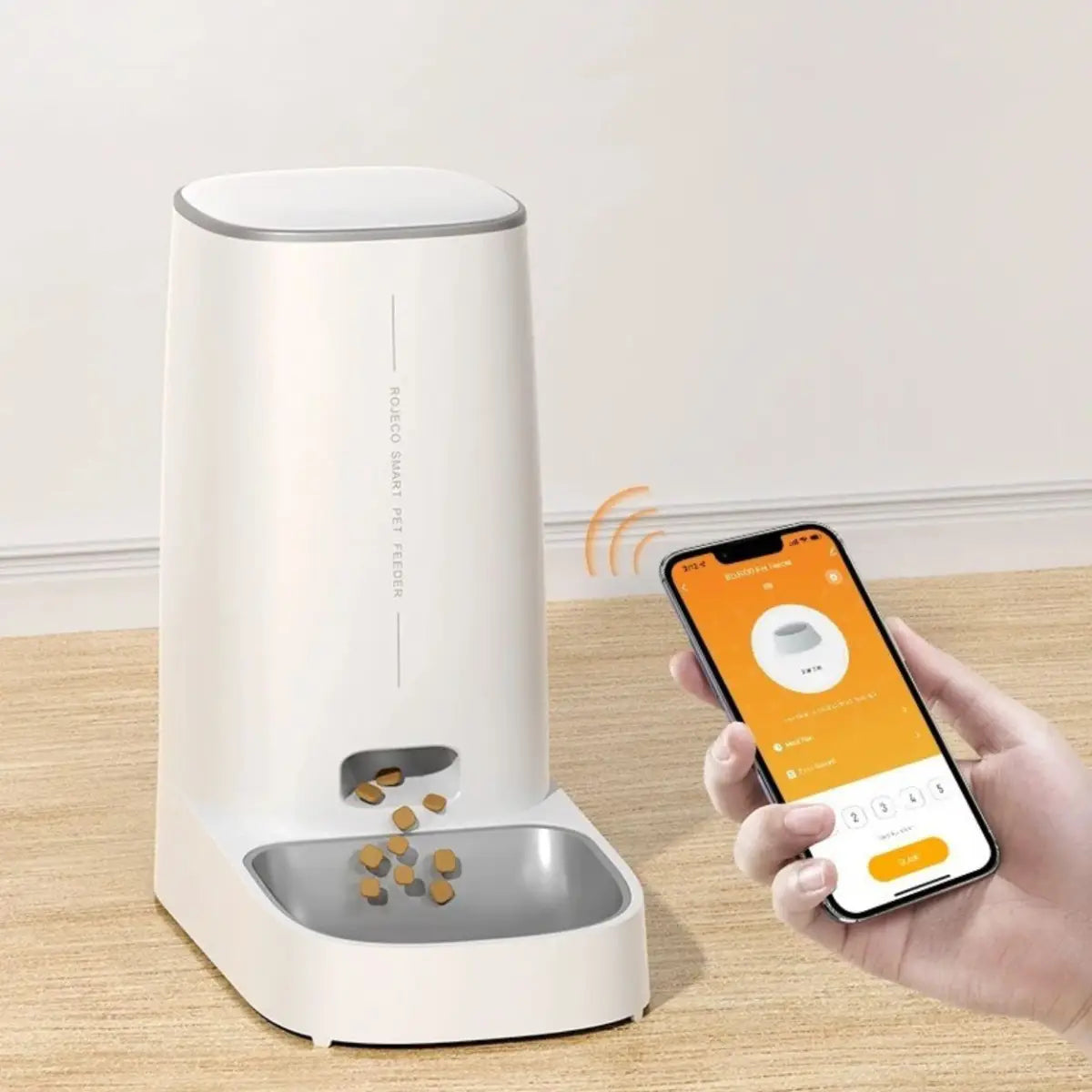 distributeur de croquettes pour chat intelligent avec contrôle via smartphone