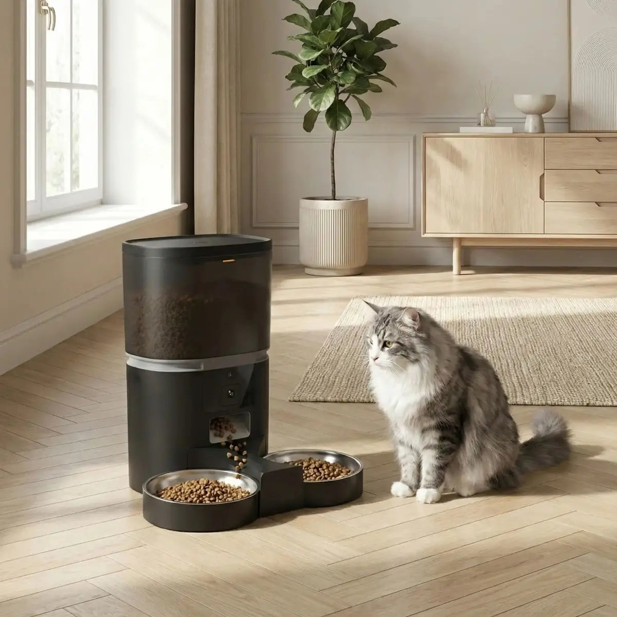 distributeur de croquettes pour chat VisionFeed™ avec design moderne et efficace