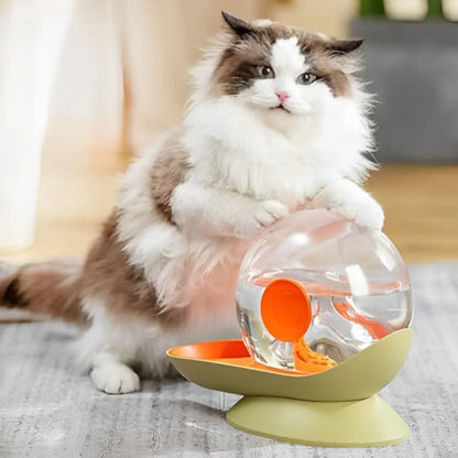 fontaine a eau chat moderne avec design élégant et bol transparent pour animaux. - gros plan