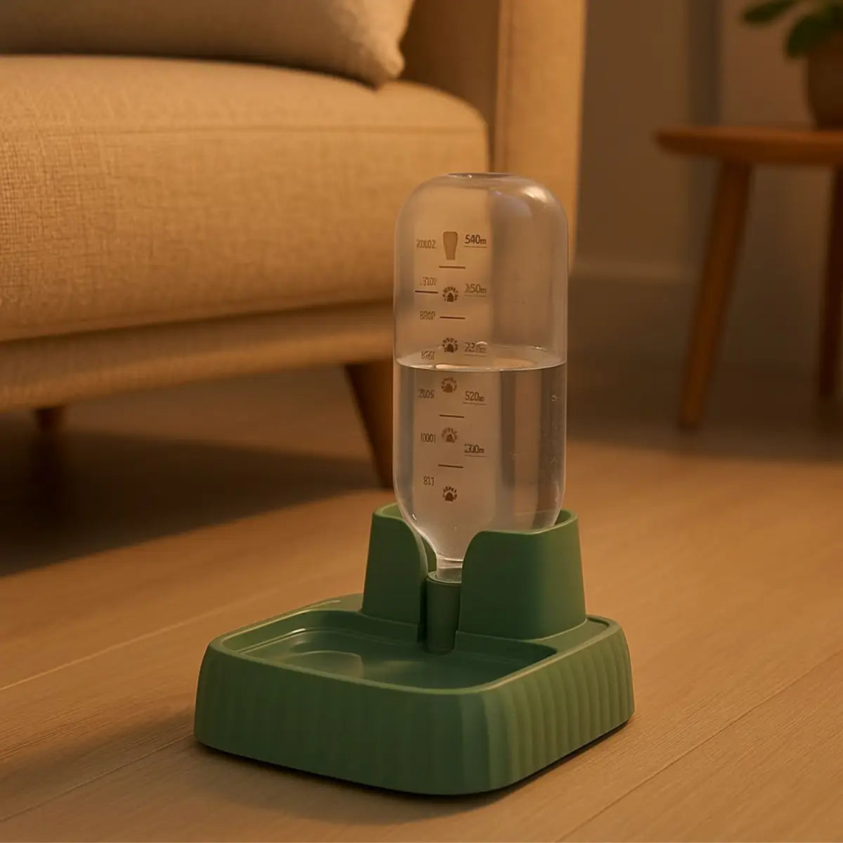 fontaine a eau chat élégante et pratique avec design moderne vert, idéale pour l'hydratation des chats