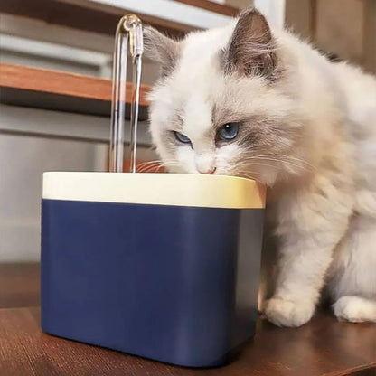 fontaine a eau chat hydroFlow bleu chat buvant