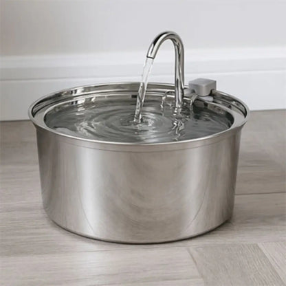 fontaine a eau chat en inox design pour une hydratation optimale