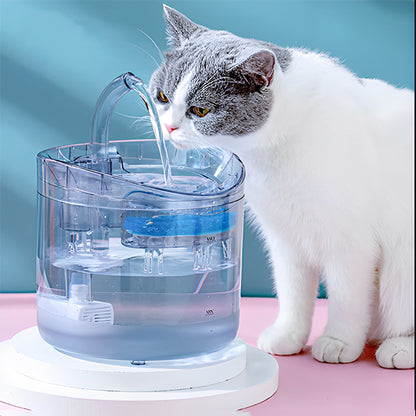 fontaine à eau pour chat avec cuve transparente sans BPA et repères de niveau