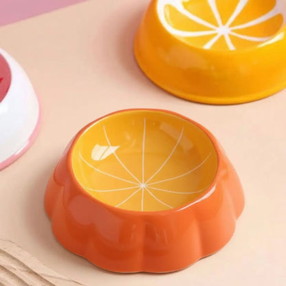 Gamelle Pour Chat FruitiZen™ en céramique avec design fruité pour un repas élégant.