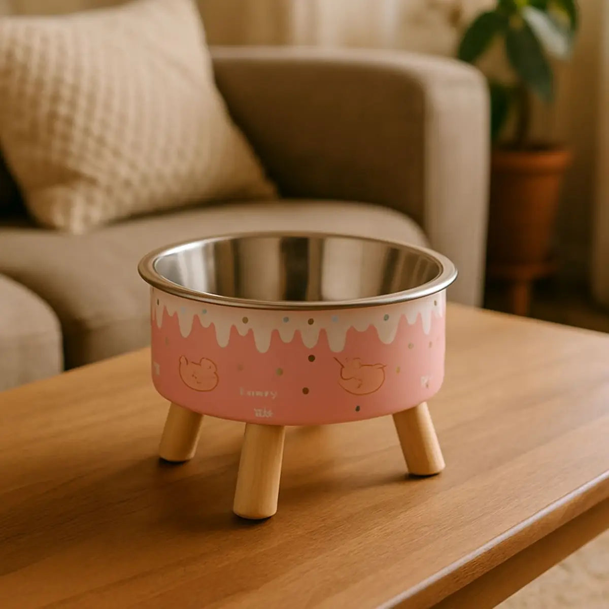 gamelle pour chat gelinox rose