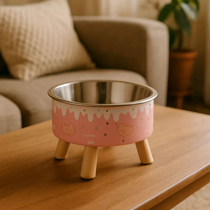 gamelle pour chat gelinox rose