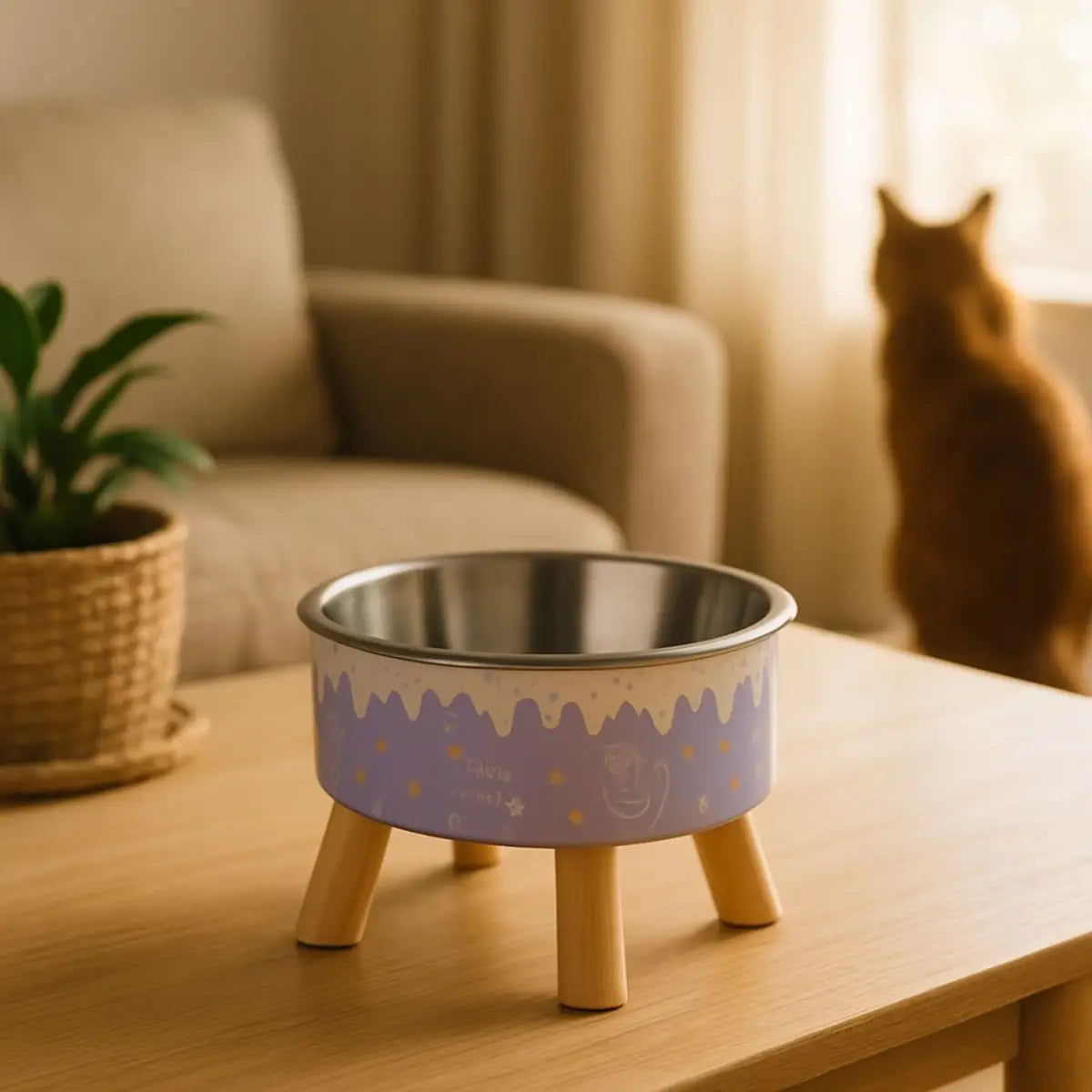 gamelle pour chat gelinox violet