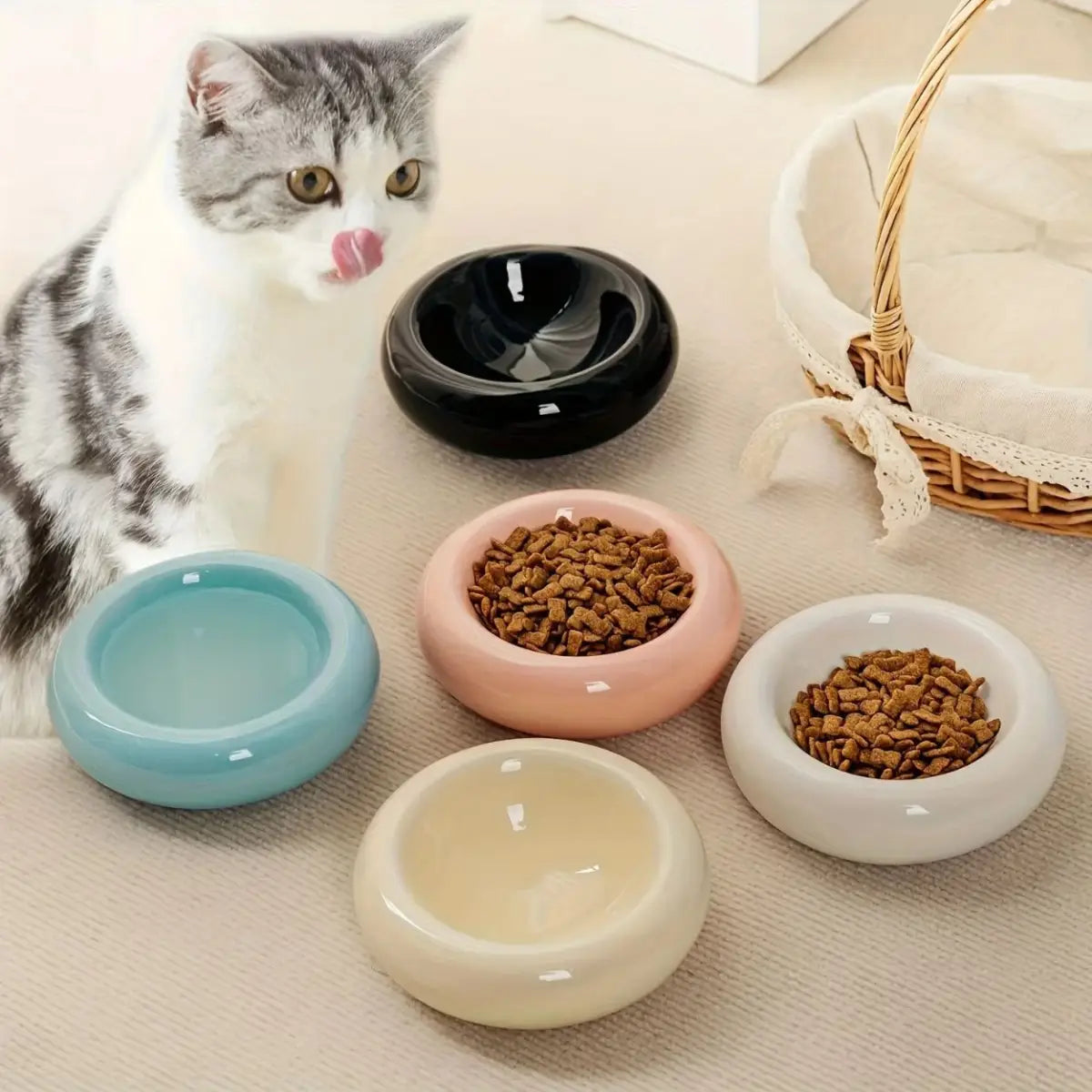 Gamelle Pour Chat HaloBowl™, design moderne et pratique pour nourrir votre animal.