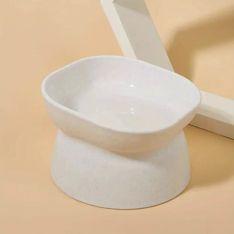 gamelle pour chat biobol, ceramiques sureleves blanc