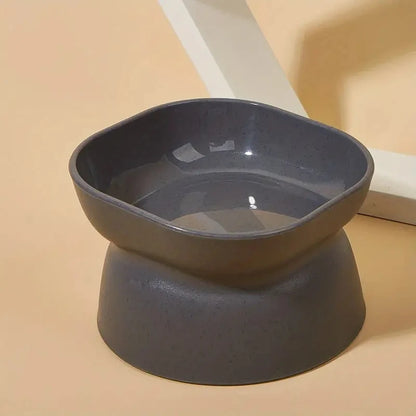 gamelle pour chat biobol, ceramiques sureleves gris