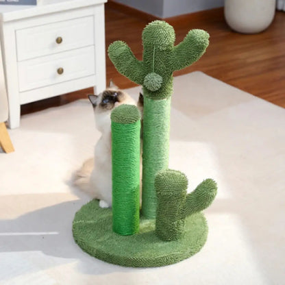 Griffoir chat en forme de cactus, parfait pour l'amusement et l'entretien des griffes.