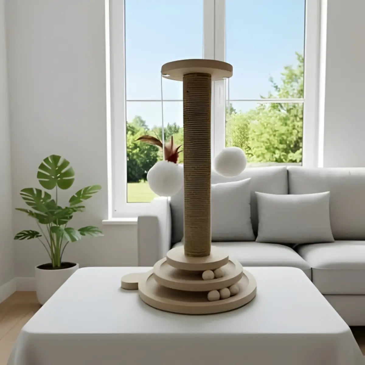 Griffoir pour Chat 4-en-1 & Station de Jeu | PlaySpire™