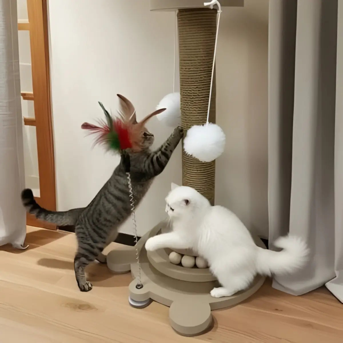 Griffoir pour Chat 4-en-1 & Station de Jeu | PlaySpire™