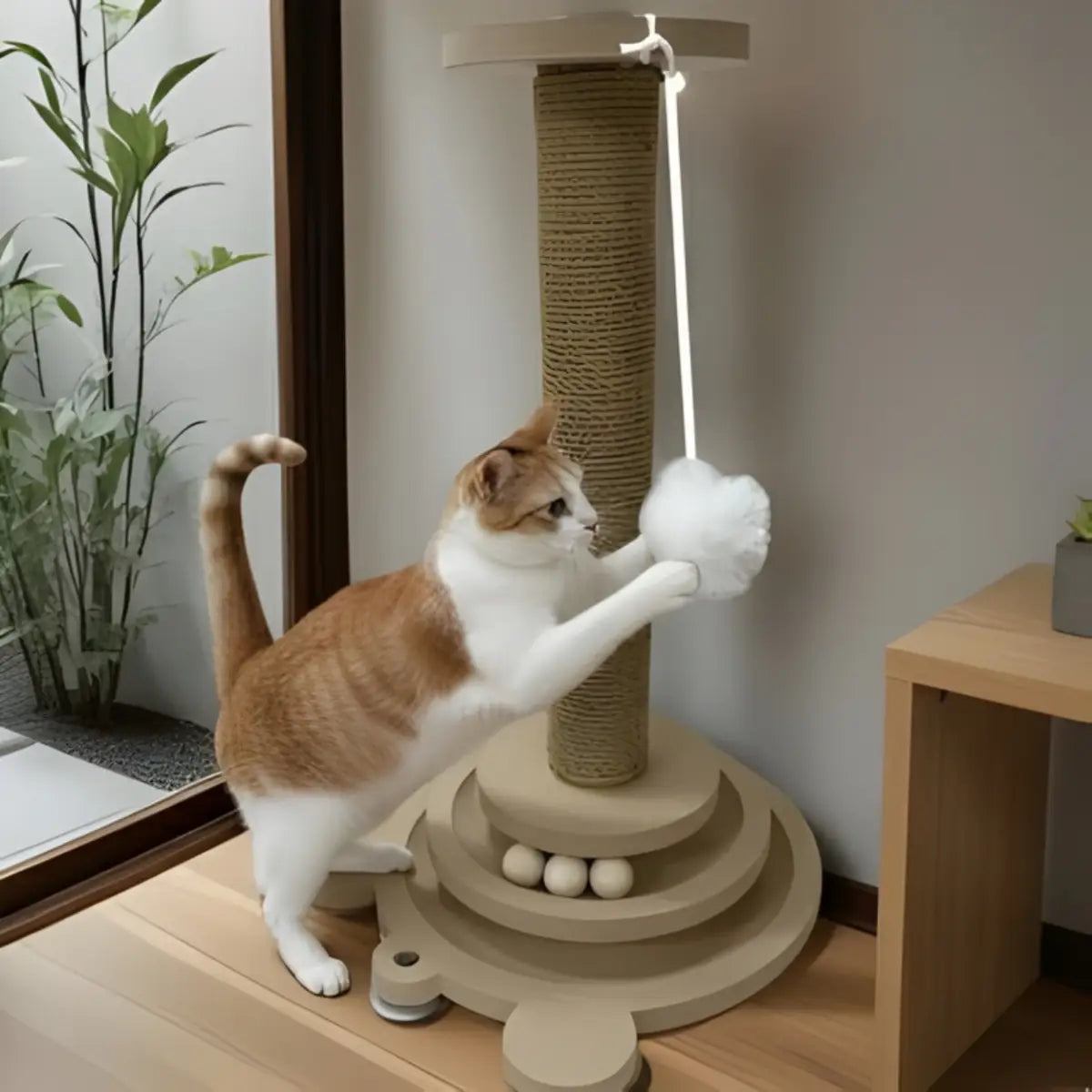 Griffoir pour Chat 4-en-1 & Station de Jeu | PlaySpire™