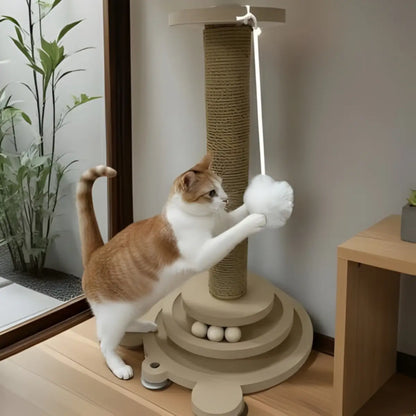 Griffoir pour Chat 4-en-1 & Station de Jeu | PlaySpire™