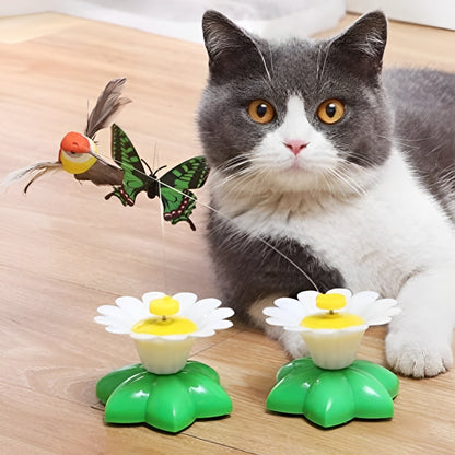 Chat joueur captivé par le jouet papillon Papilune™, le meilleur jouet interactif pour chat contre l’ennui