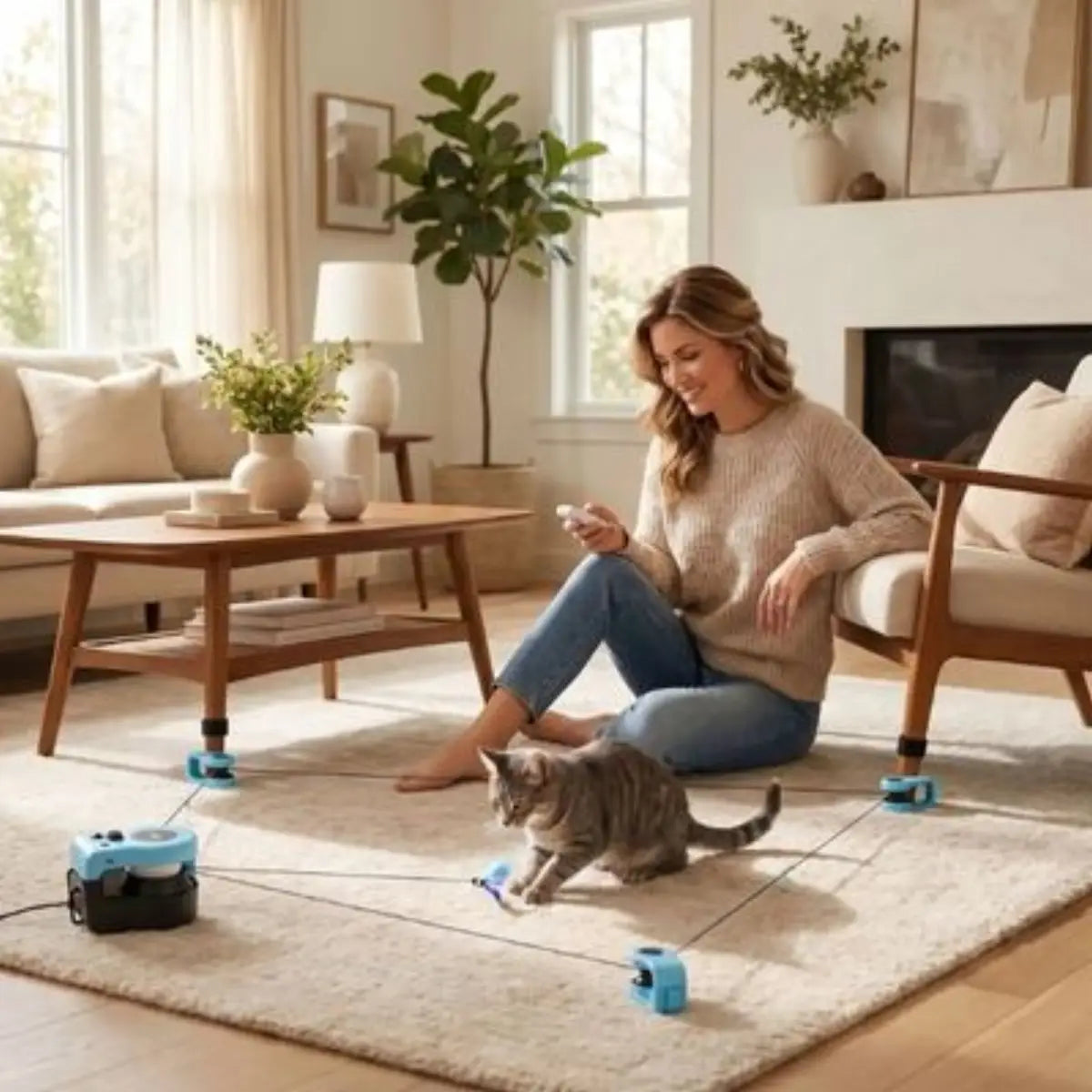 jouet chat interactif MiaouMotion pour divertir et stimuler votre animal - vue de dessus