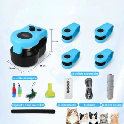 jouet chat interactif MiaouMotion avec accessoires inclus pour divertir votre animal.