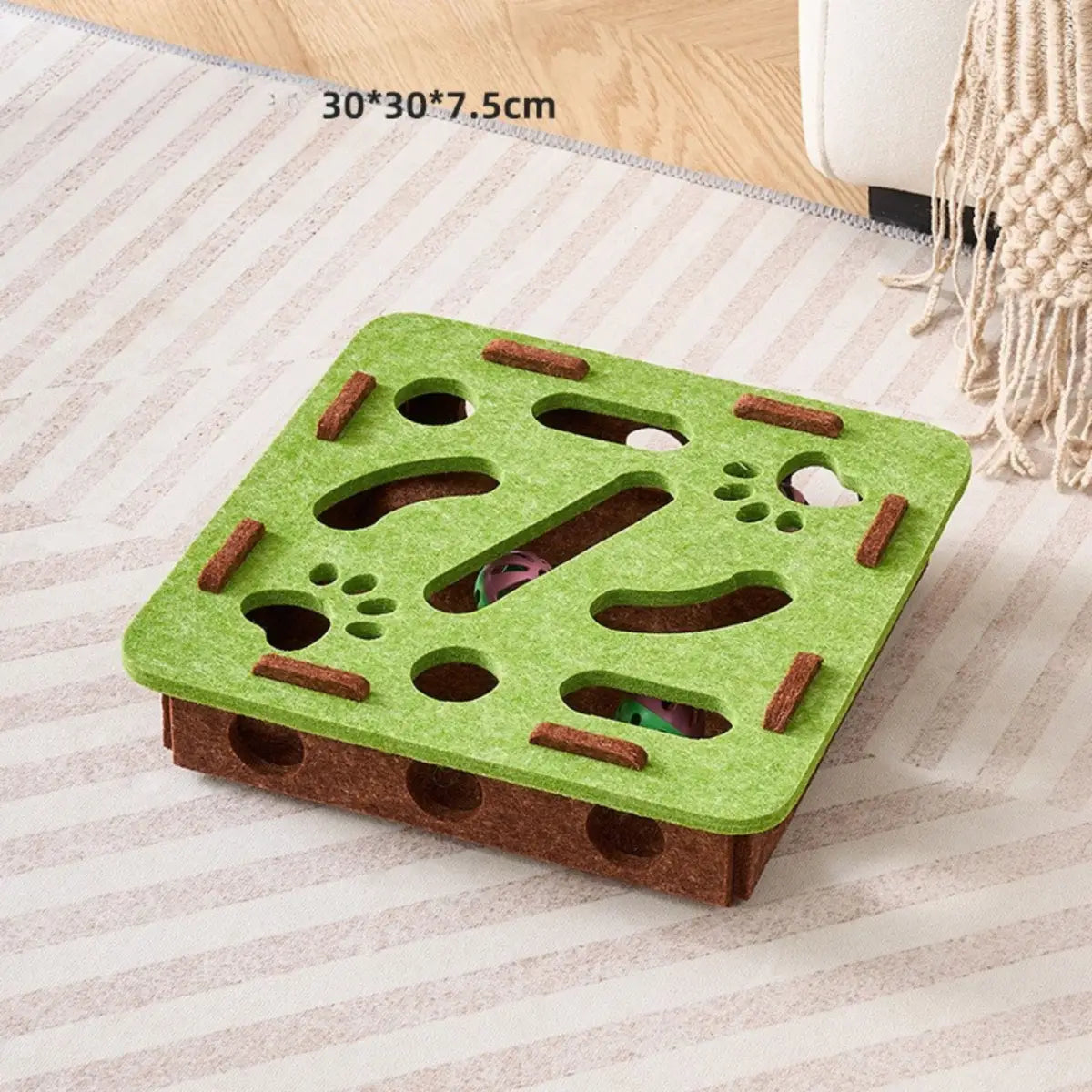 jouet pour chat interactif Labyrinth Box en bois avec balles incluses