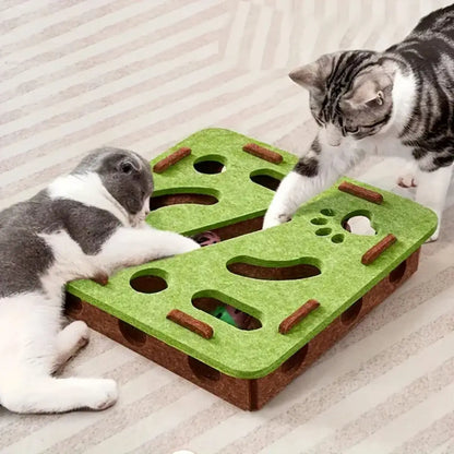 jouet pour chat interactif Labyrinth Box, idéal pour stimuler l'activité et l'amusement de votre félin. - vue latérale