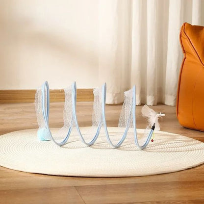 jouet pour chat spiralo bleu