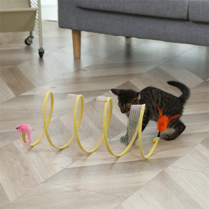 jouet pour chat spiralo avec chaton jouant