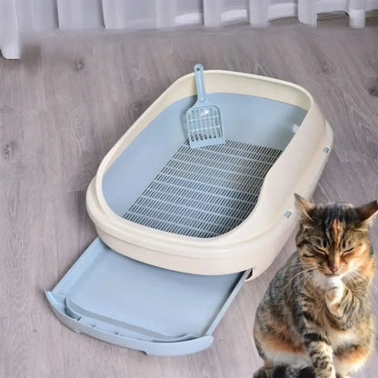 litiere chat pratique avec tiroir et pelle pour hygiène optimale