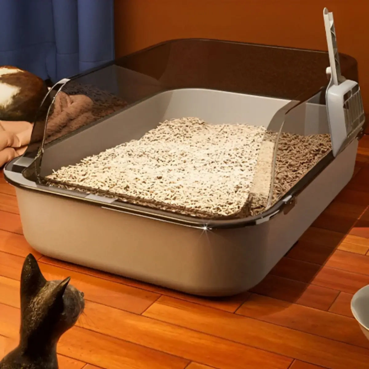 litiere chat Serenity avec design pratique pour confort et propreté optimale