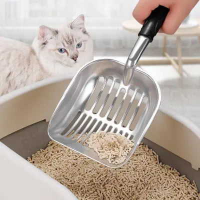 pelle a litiere pour chat en inox, idéale pour nettoyer efficacement la litière. - intérieur moderne