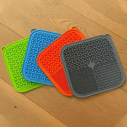 tapis de lechage pour chat multi-textures anti-glouton, set de couleurs, silicone alimentaire